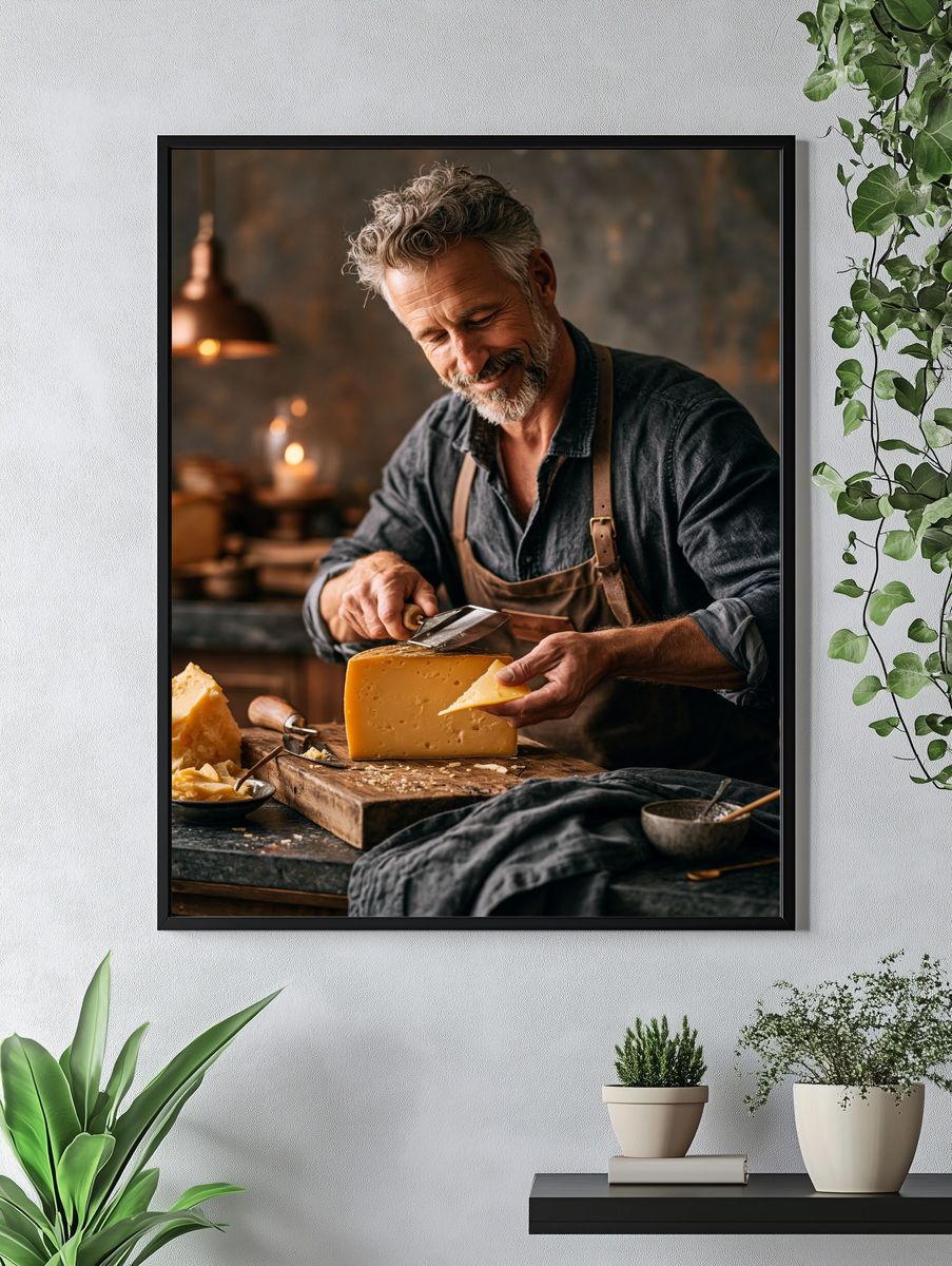 Artisan Cheesemaker Photography Poster. — room view 4