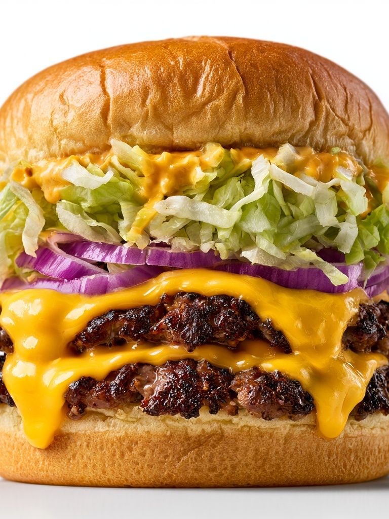 Cheeseburger Food Photography Poster. poster — food-drink art