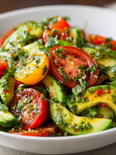 Fresh Avocado Tomato Salad Print. poster print