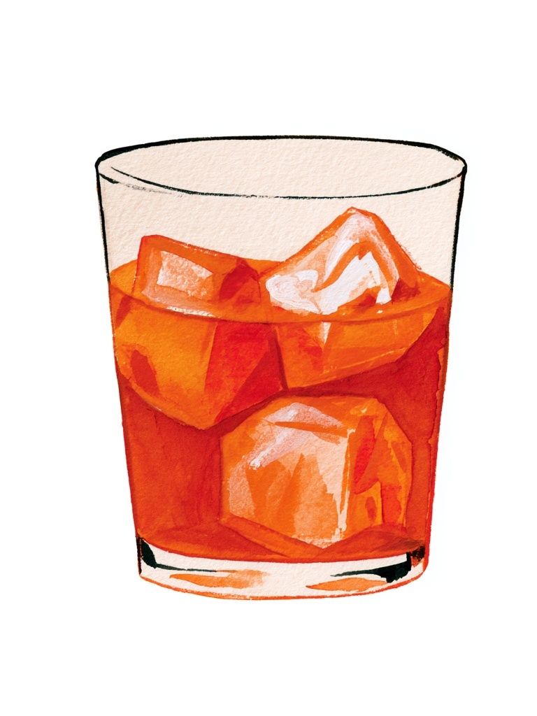 Orange Cocktail Illustration Poster. poster detail