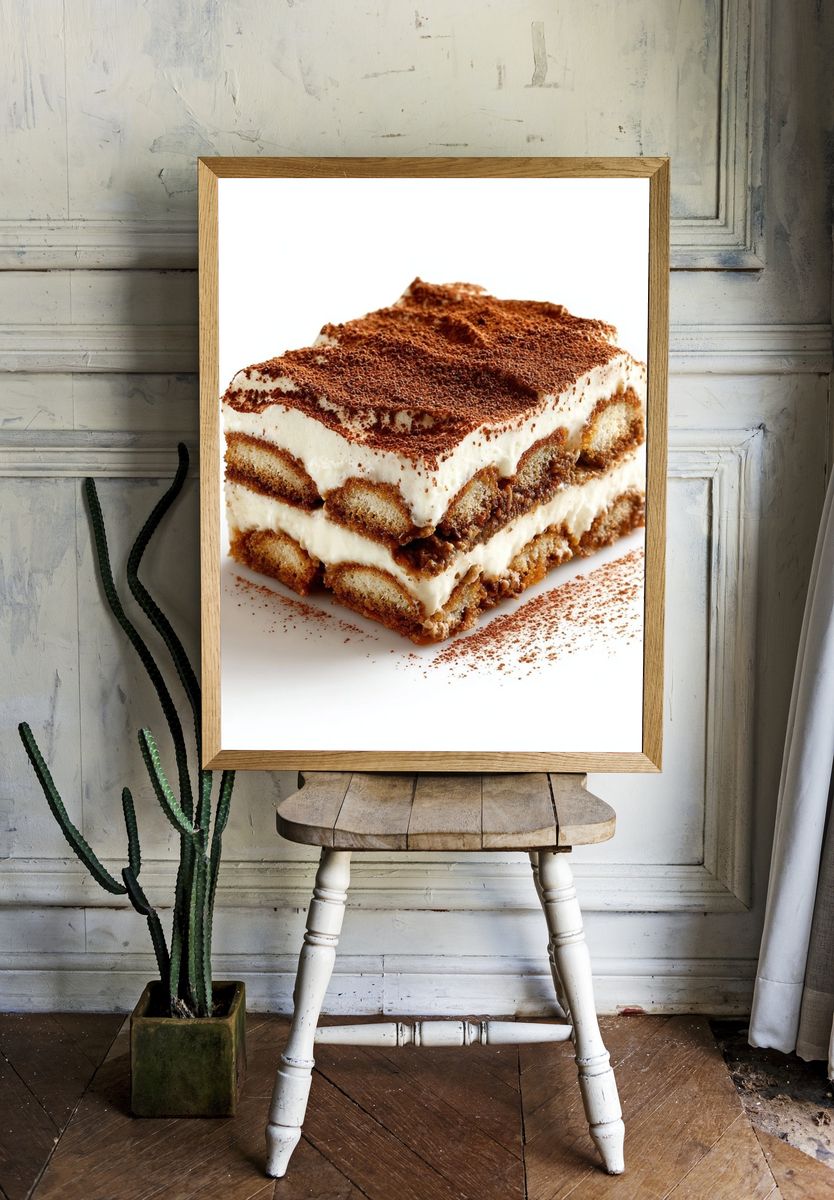 Tiramisu Dessert Photography Poster. — room view 1