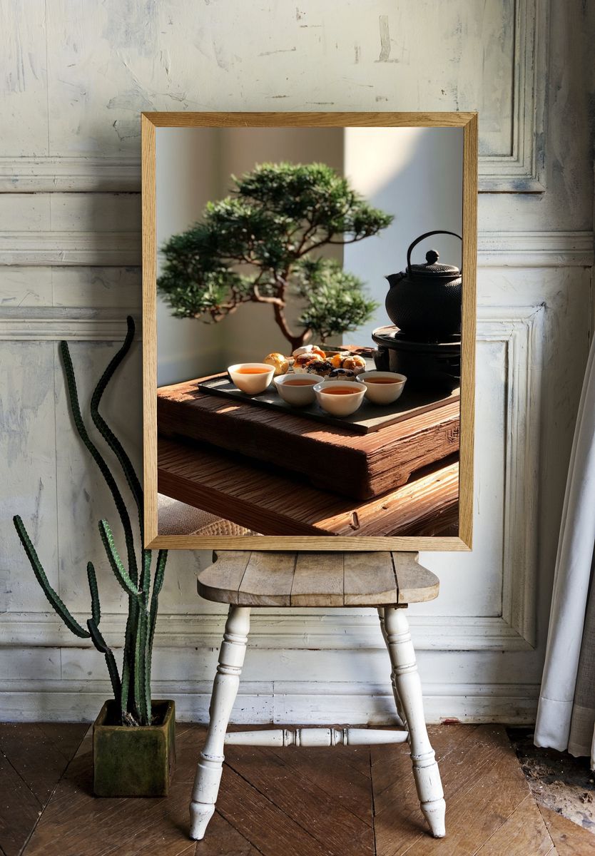 Tea Ceremony Still Life Poster. — room view 1