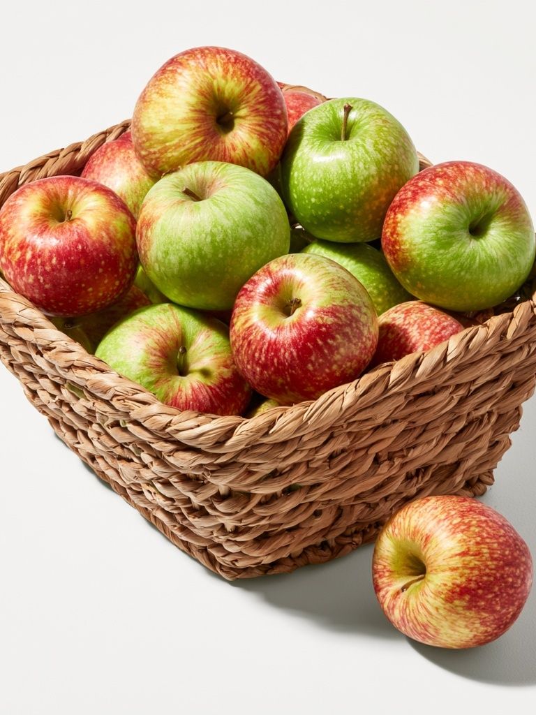 Apple Basket Still Life Poster. poster detail