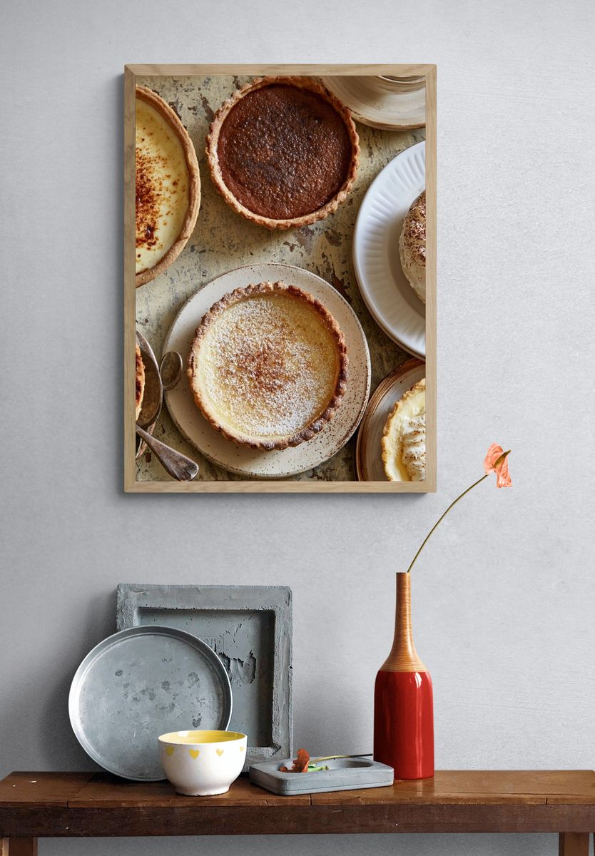 Rustic Dessert Tart Still Life Print. — room view 3
