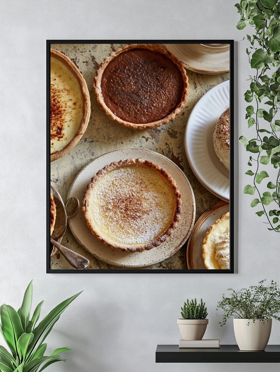 Rustic Dessert Tart Still Life Print. — room view 4