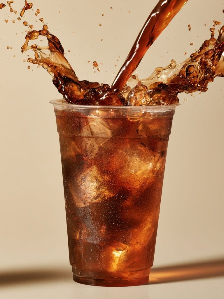 Iced Cola Splash Poster. poster — food-drink art