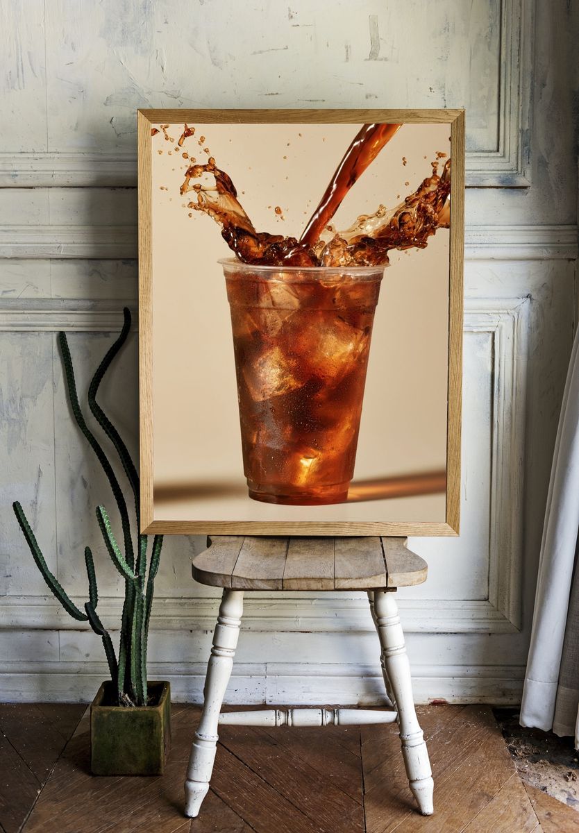 Iced Cola Splash Poster. — room view 1