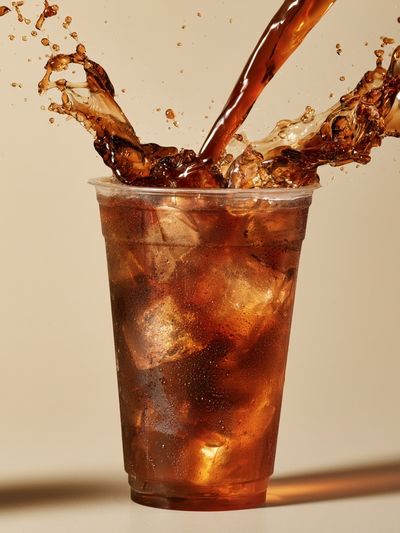 Iced Cola Splash Poster. poster