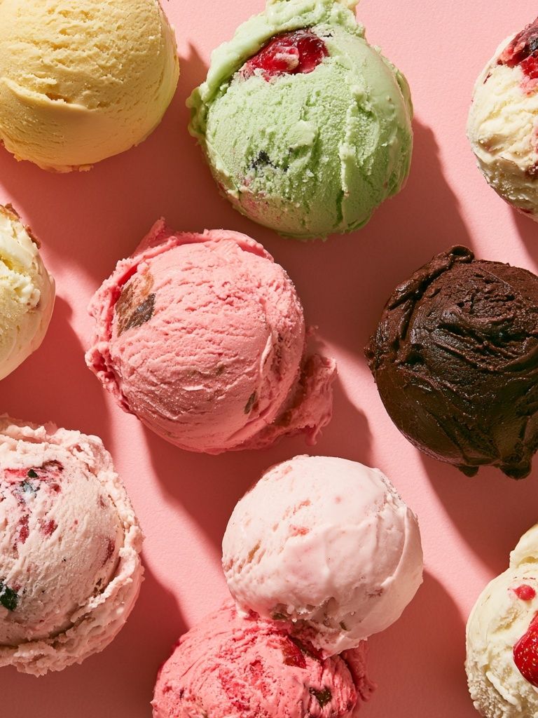Ice Cream Scoops Food Photography Poster. poster — food-drink art