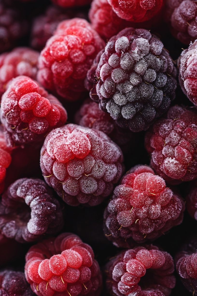 Frozen Raspberries Photography Poster. poster — food-drink art