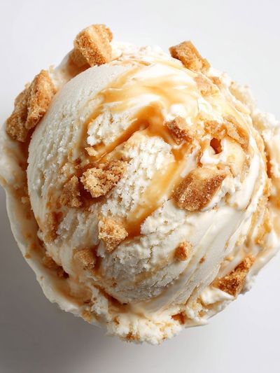 Caramel Ice Cream Scoop Photography Poster. poster print