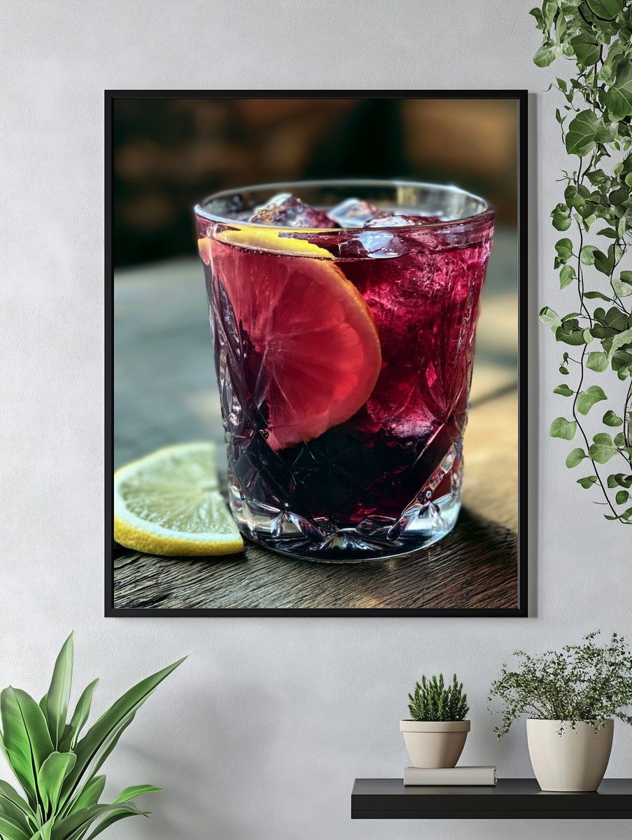 Citrus Cocktail Photography Poster. — room view 4