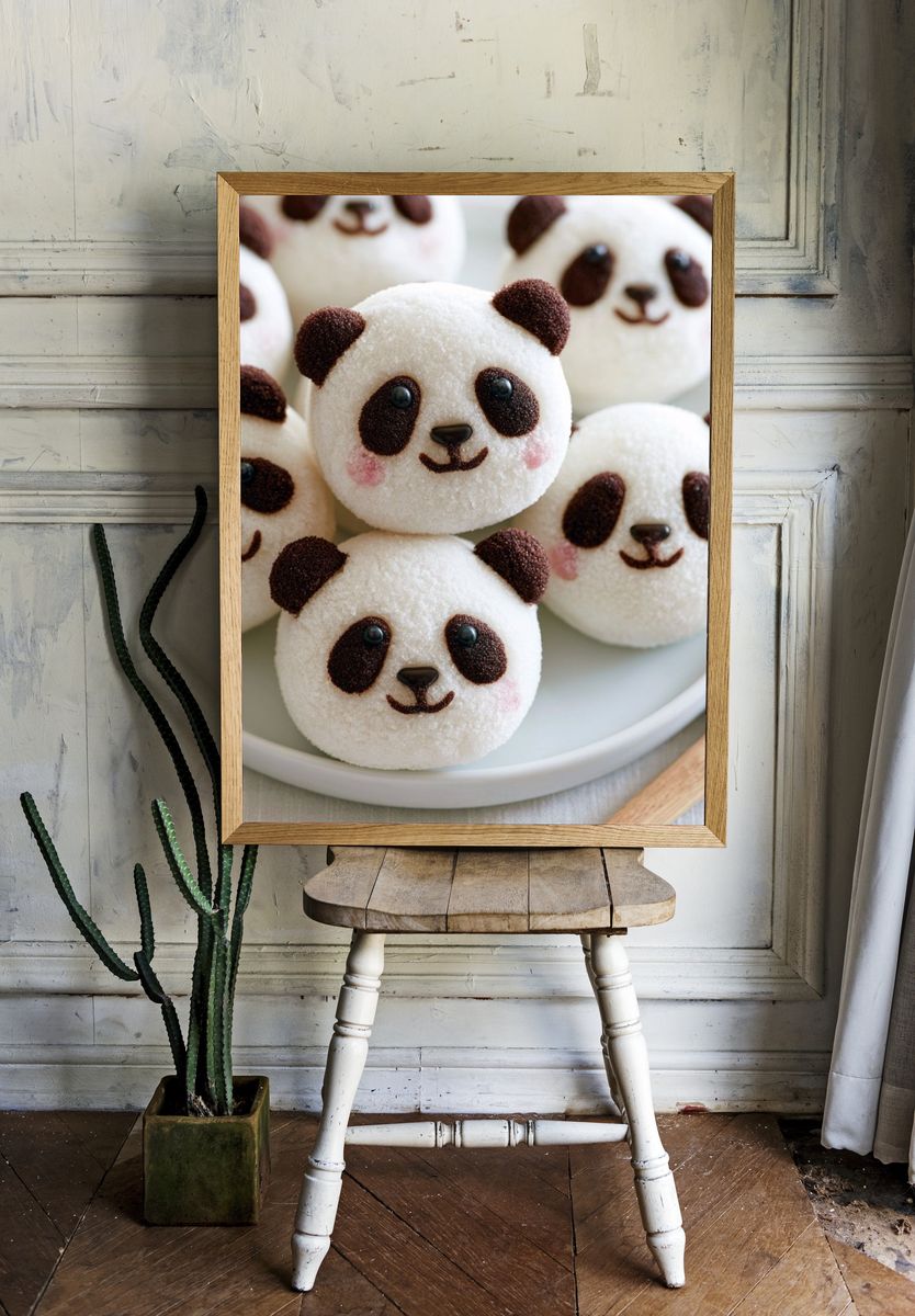 Panda Dessert Treats Poster. — room view 1