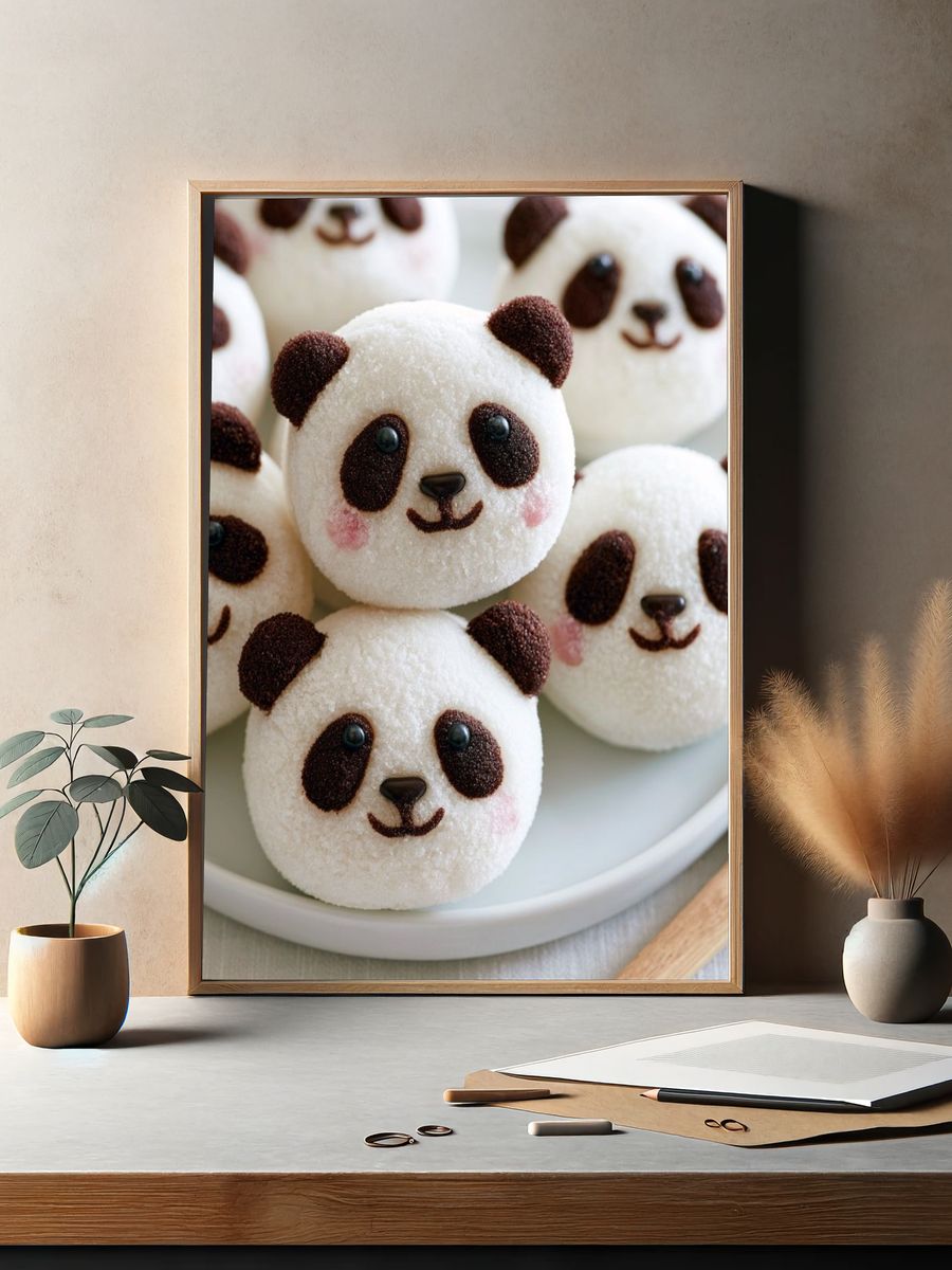 Panda Dessert Treats Poster. — room view 2