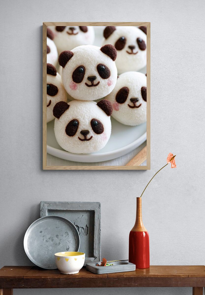 Panda Dessert Treats Poster. — room view 3