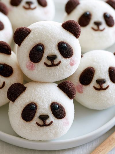 Panda Dessert Treats Poster. poster