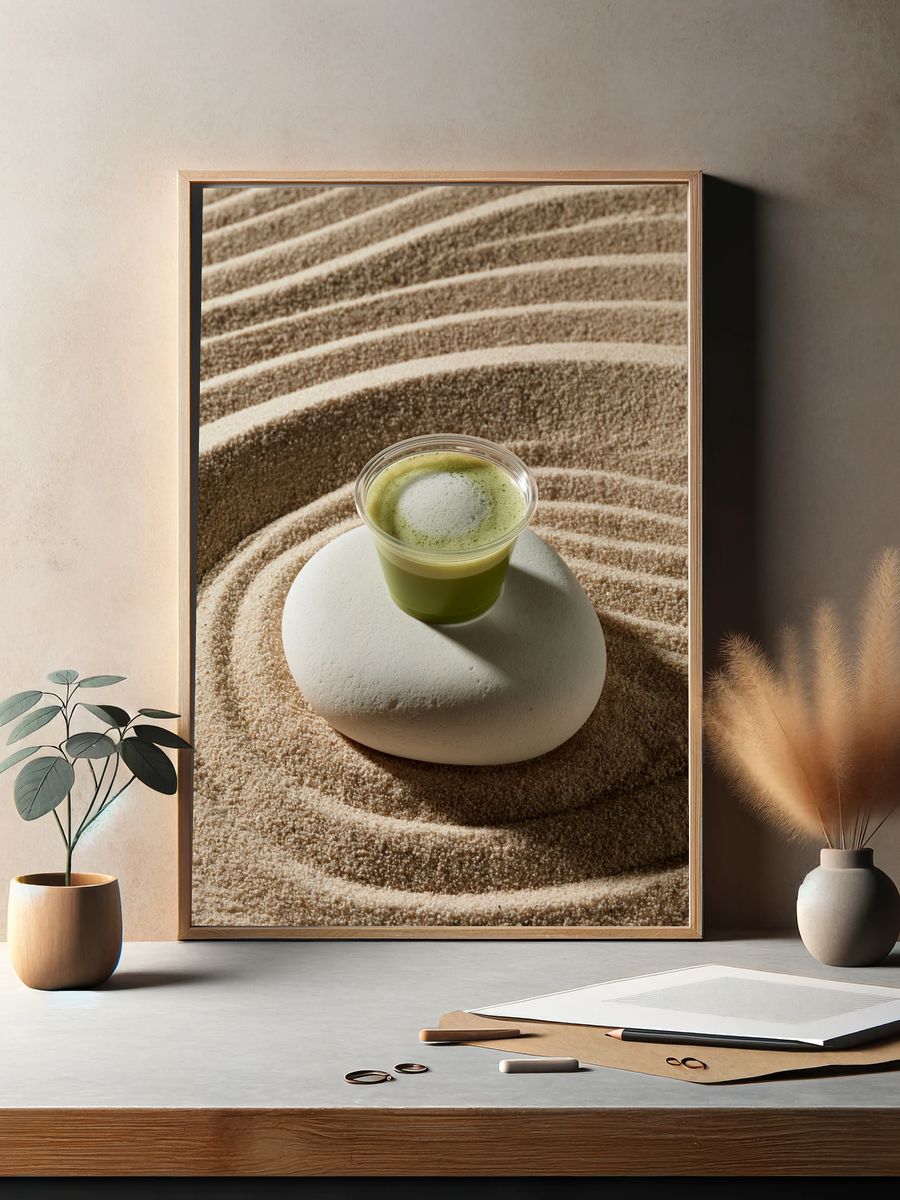 Matcha Still Life Poster. — room view 2