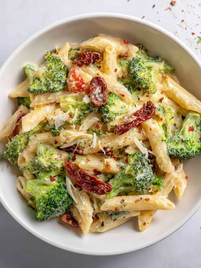 Creamy Broccoli Penne Food Poster.