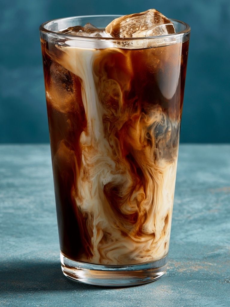Iced Coffee Swirl Photography Poster. poster — food-drink art