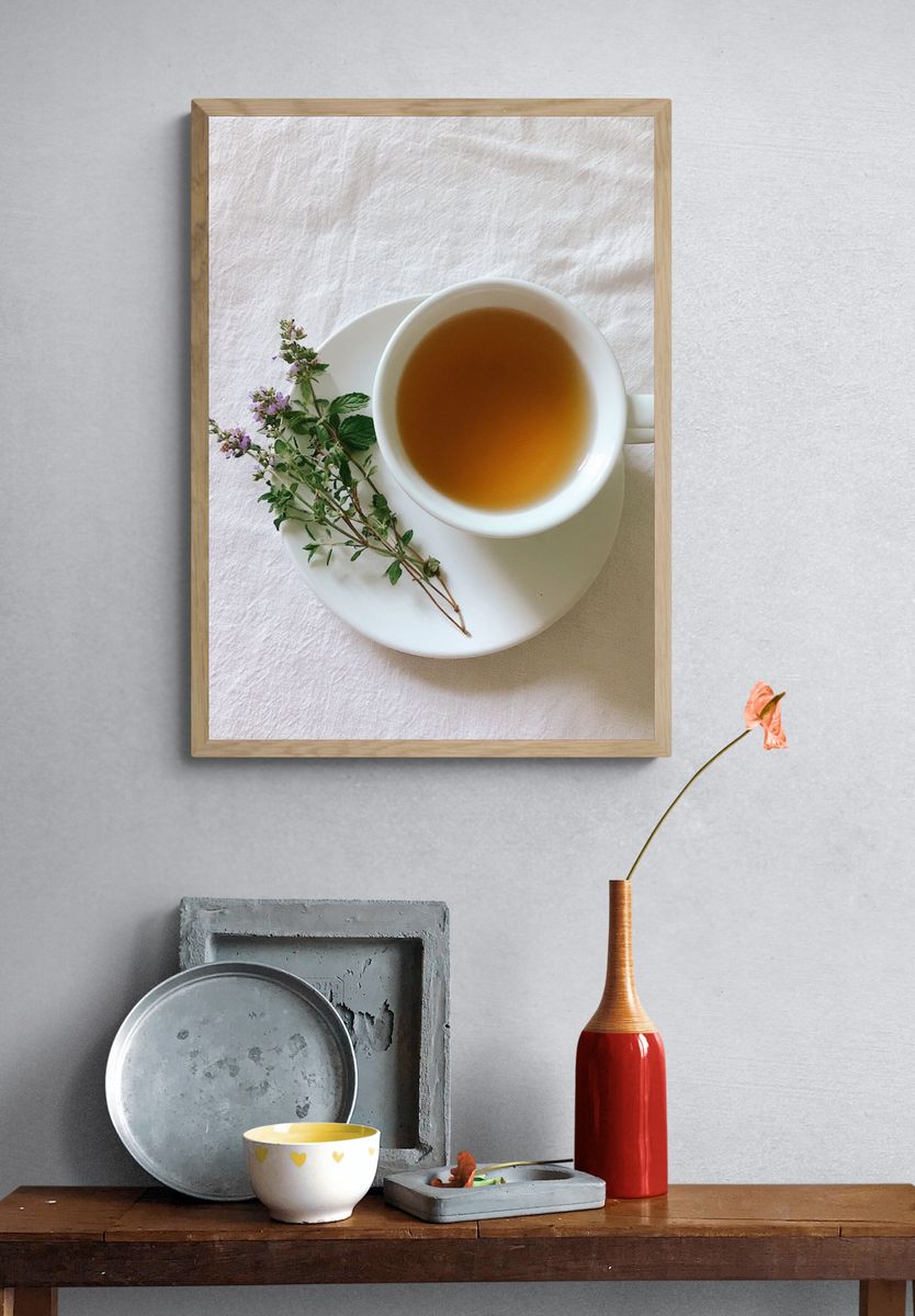 Herbal Tea Still Life Print. — room view 3