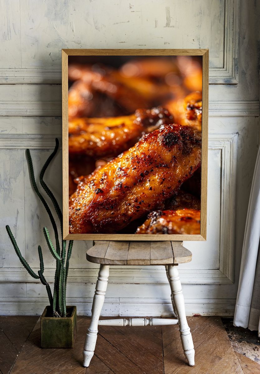 Delicious Chicken Wings — Food Print. — room view 1