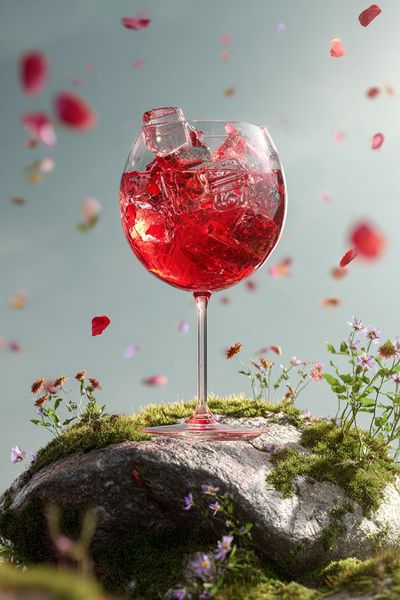 Red Wine Glass Still Life Print. poster print
