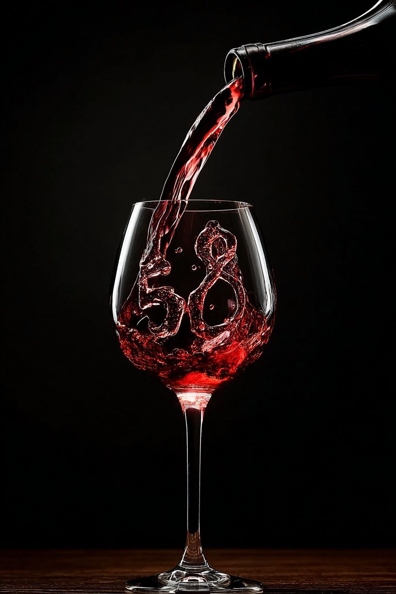 Red Wine Pour Photography Poster. poster detail