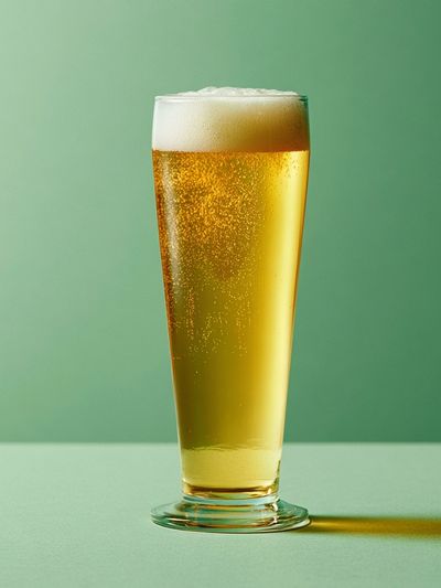 Golden Beer Glass Photography Poster. poster print