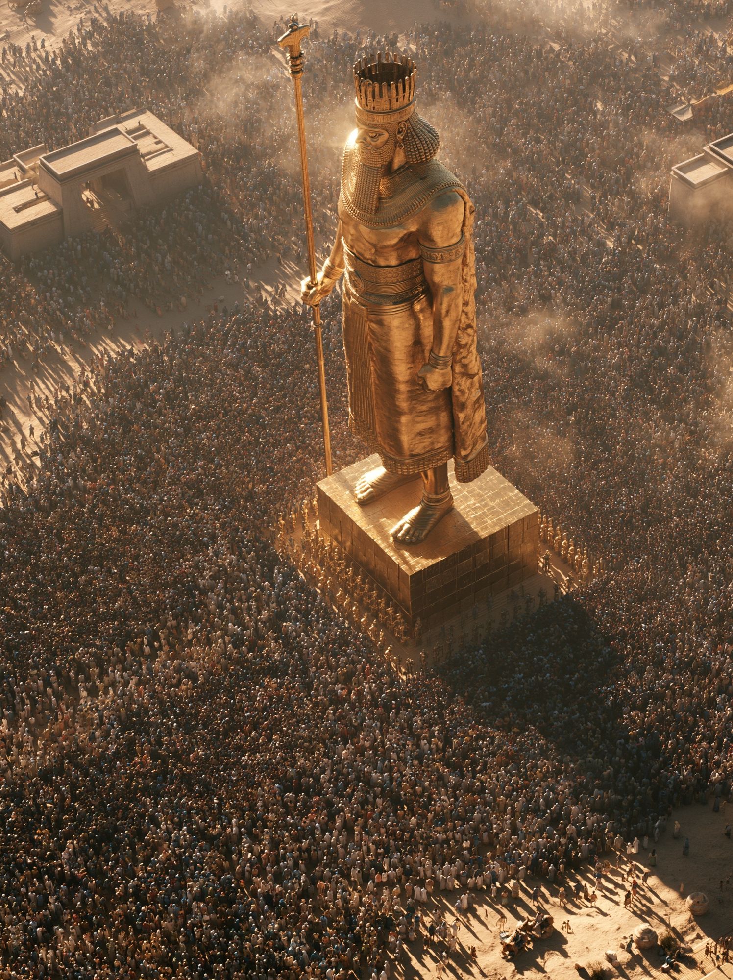 Ancient Egyptian Colossus Fantasy Poster. poster detail