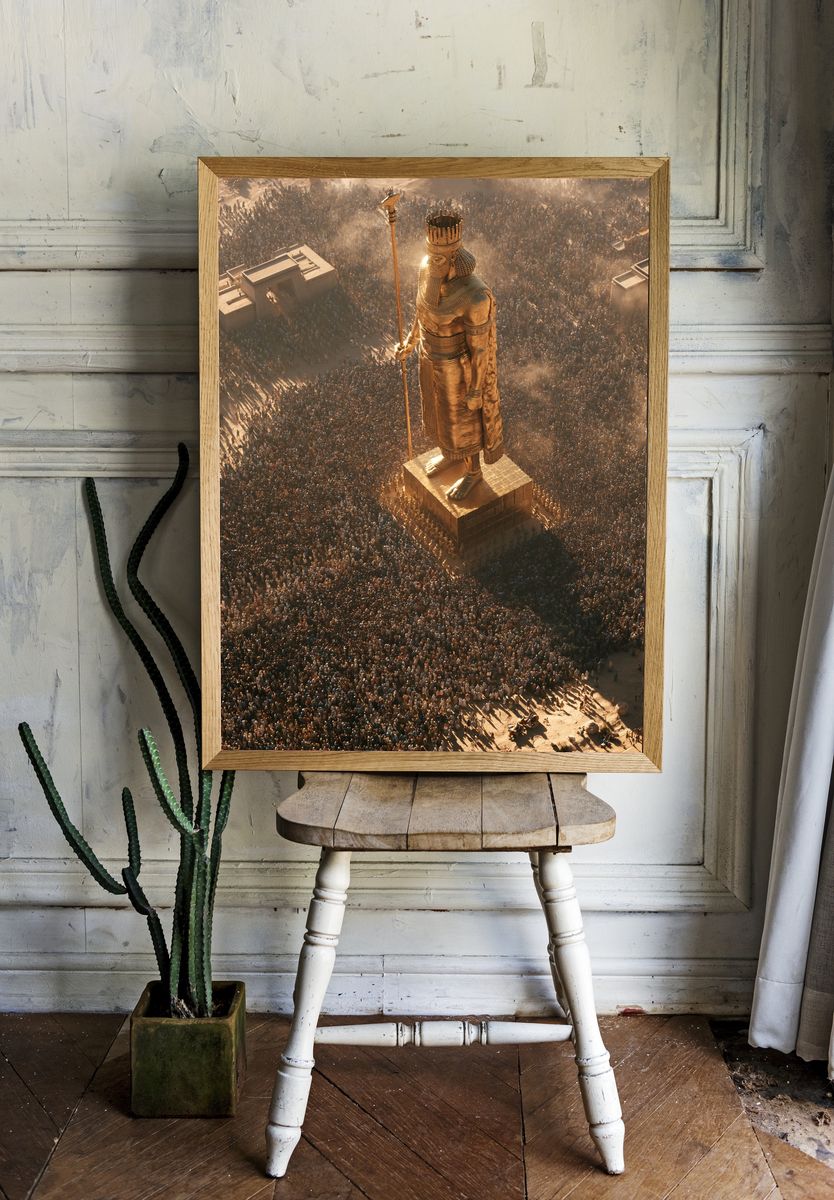 Ancient Egyptian Colossus Fantasy Poster. — room view 1