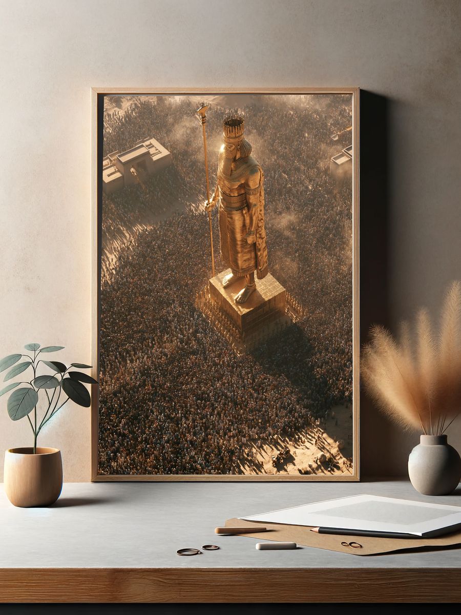 Ancient Egyptian Colossus Fantasy Poster. — room view 2