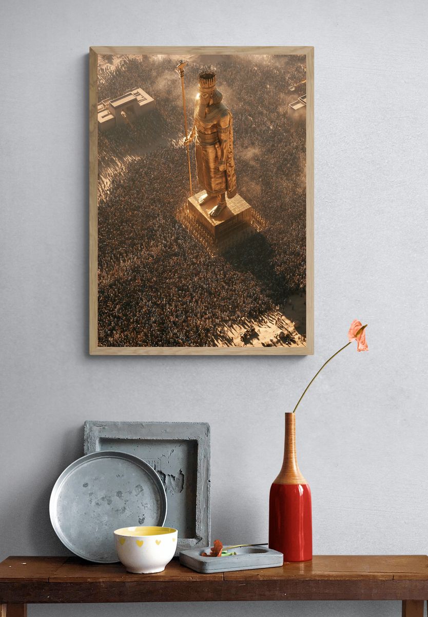 Ancient Egyptian Colossus Fantasy Poster. — room view 3