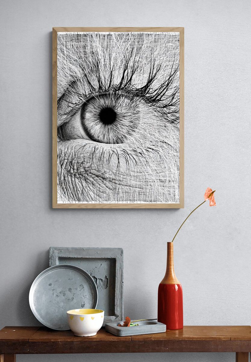 Human Eye Sketch Poster. — room view 3