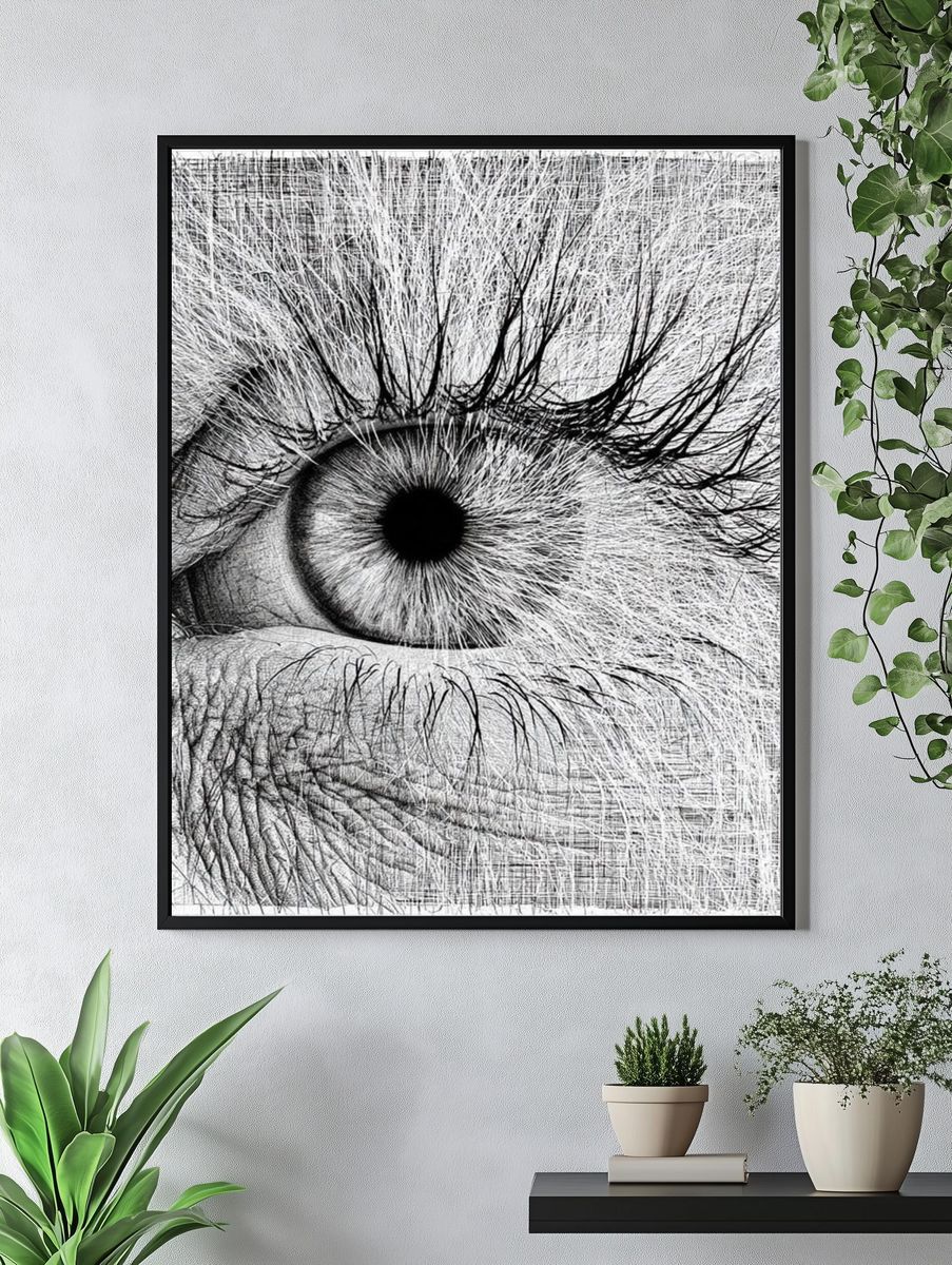 Human Eye Sketch Poster. — room view 4