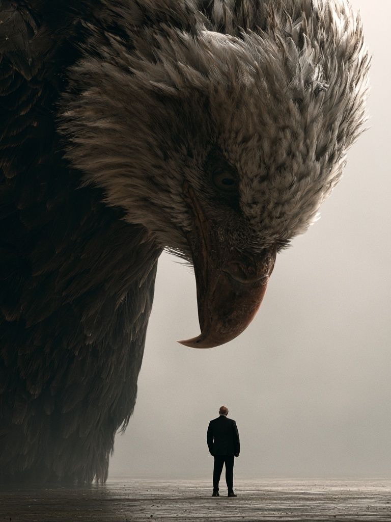 Giant Eagle Encounter Poster. poster — fine-art art