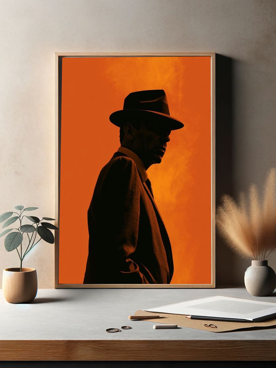 Fedora Silhouette Photography Poster. — room view 2