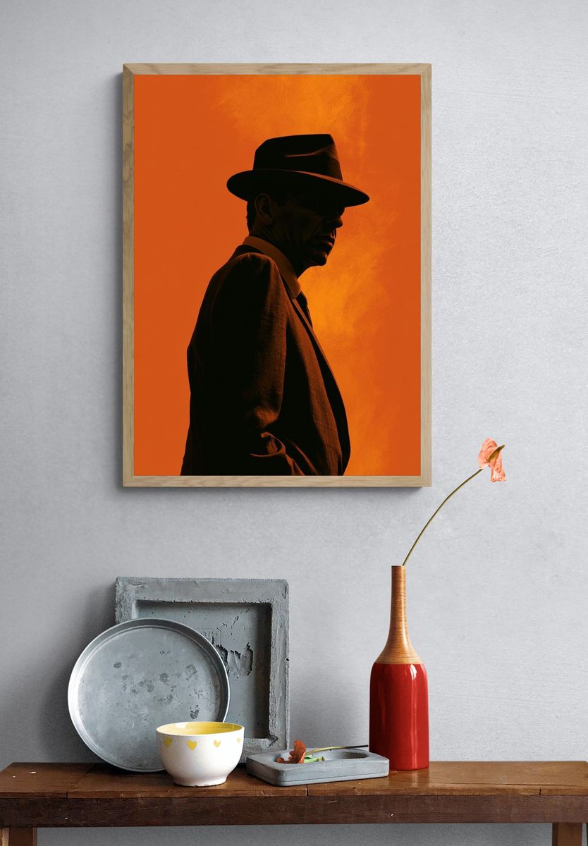 Fedora Silhouette Photography Poster. — room view 3