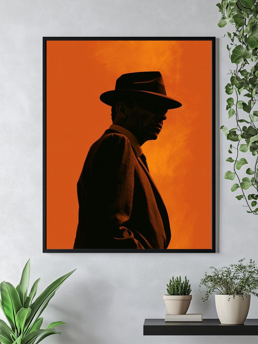 Fedora Silhouette Photography Poster. — room view 4