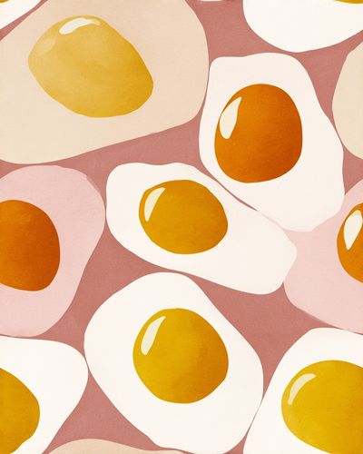 Fried Eggs — Illustration Print. poster print