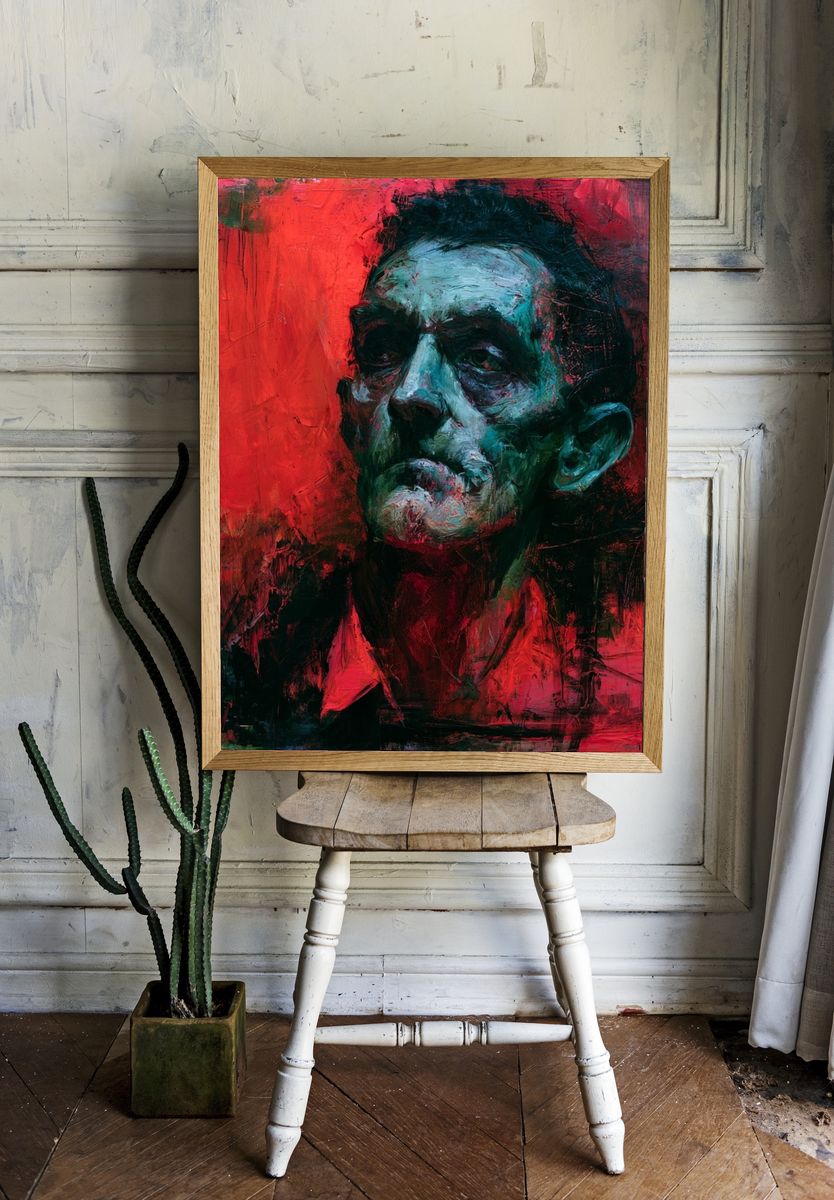 Expressionist Portrait Poster. — room view 1