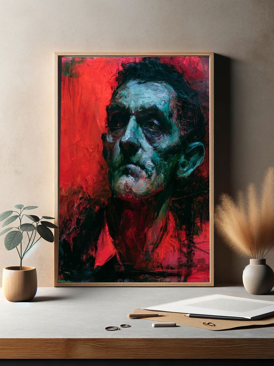 Expressionist Portrait Poster. — room view 2