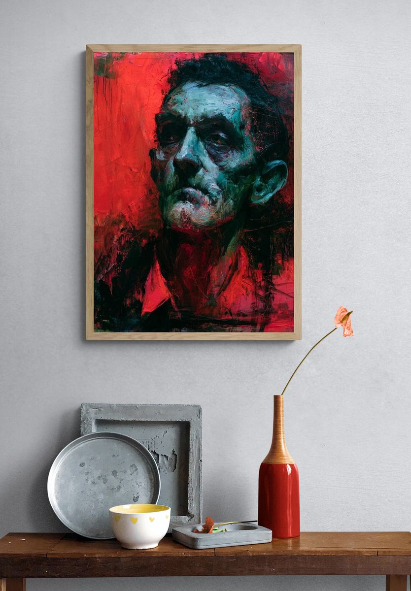 Expressionist Portrait Poster. — room view 3