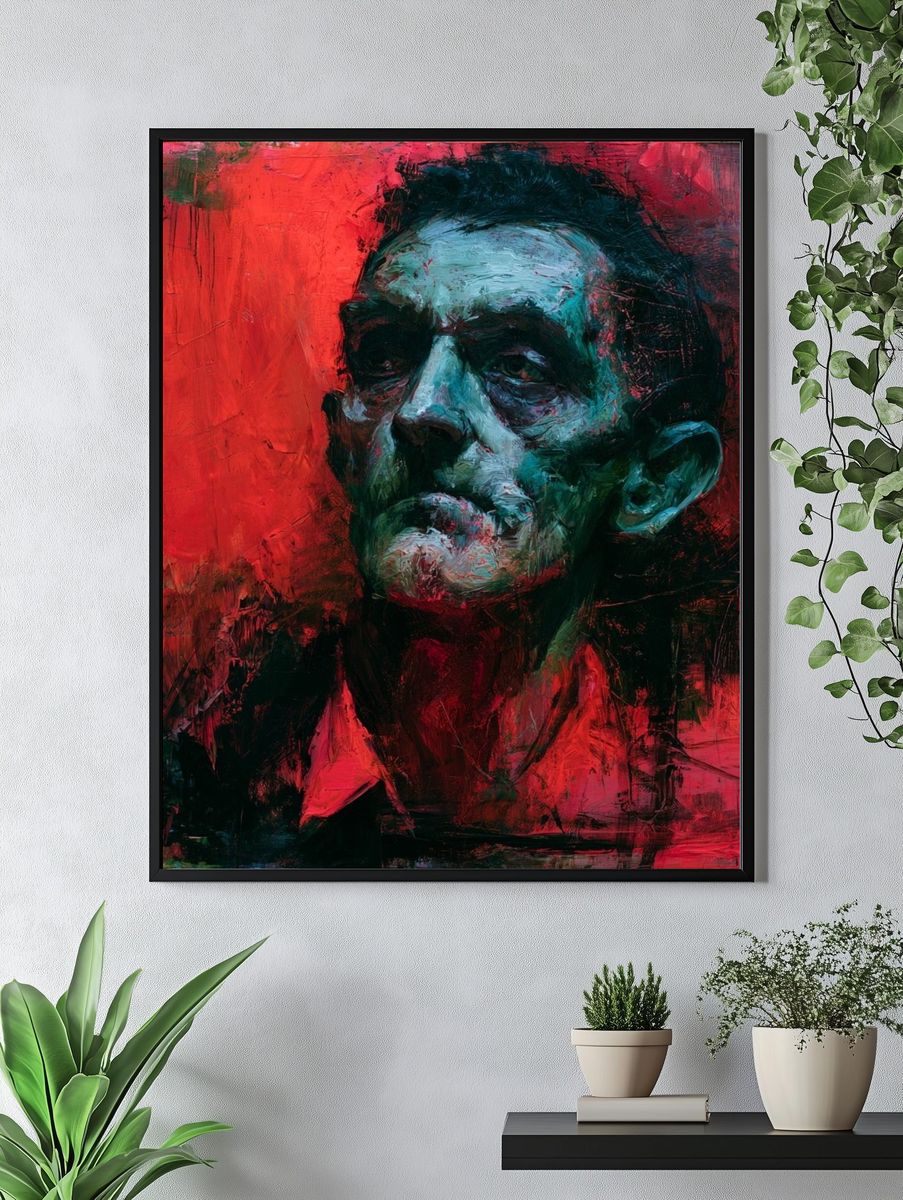 Expressionist Portrait Poster. — room view 4