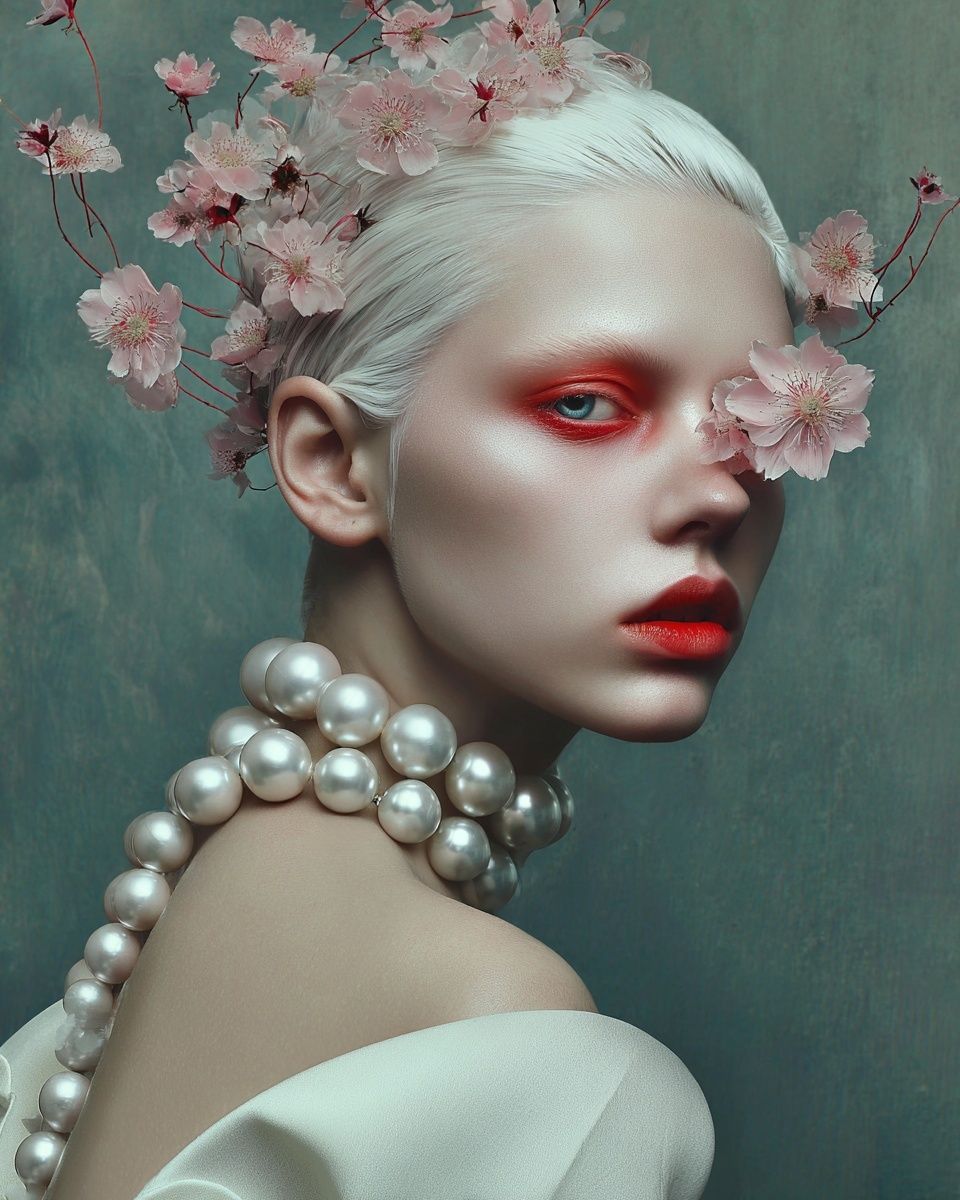 Floral Elegance Portrait Poster. poster — fine-art art