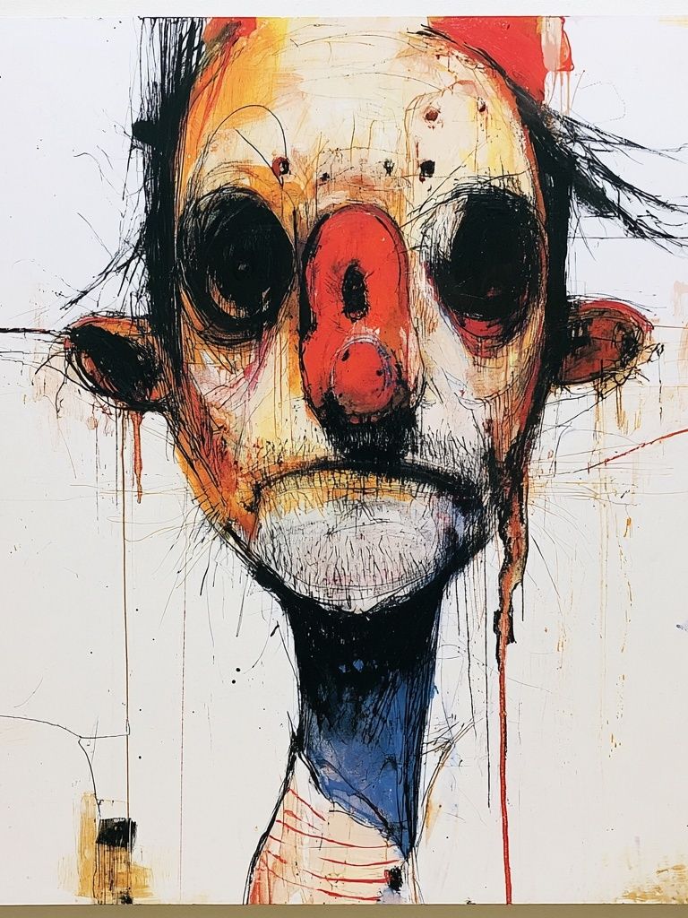 Abstract Face Expressionism Poster. poster — fine-art art