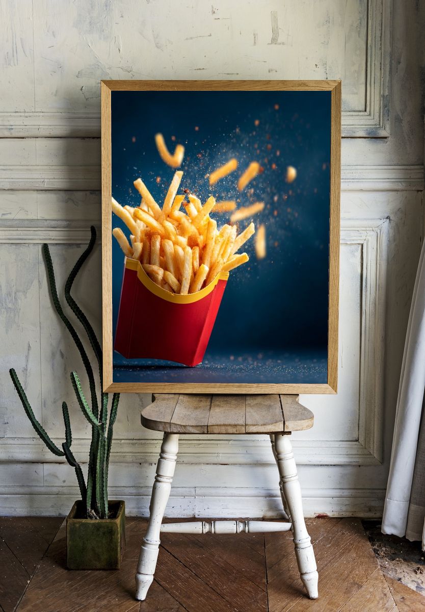 French Fries — Food Photography Print. — room view 1