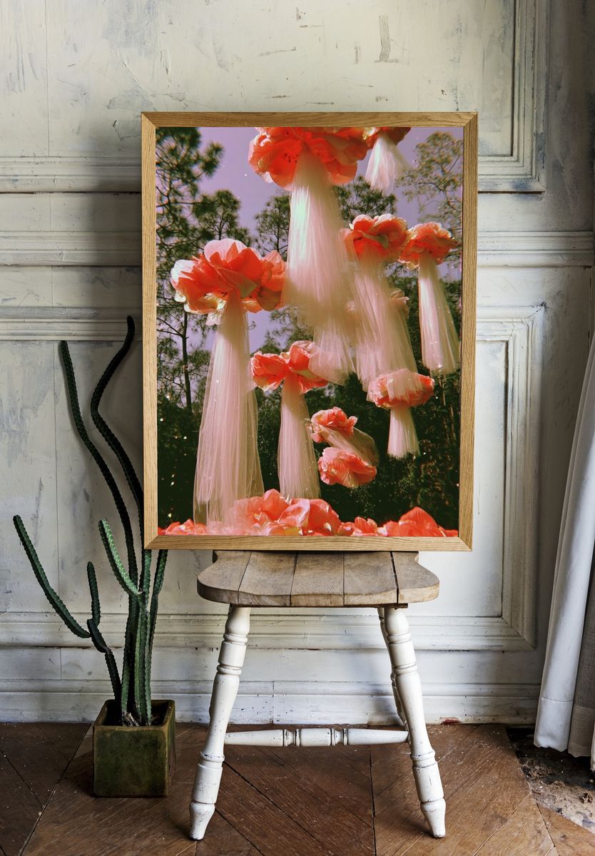 Floating Floral Dream — Art Print room preview