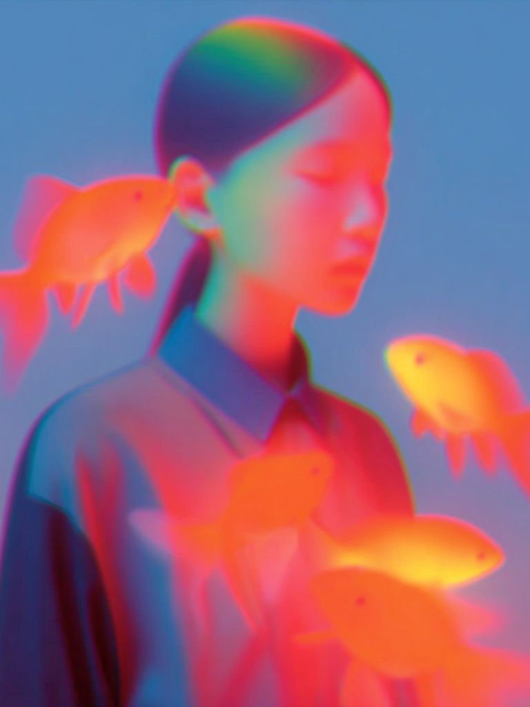 Surreal Goldfish Dream — Fine Art Print. poster — fine-art art