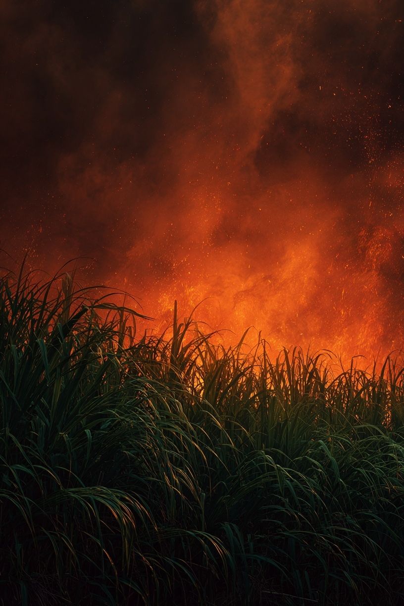 Fiery Grassland — Photography Print. poster — photography art
