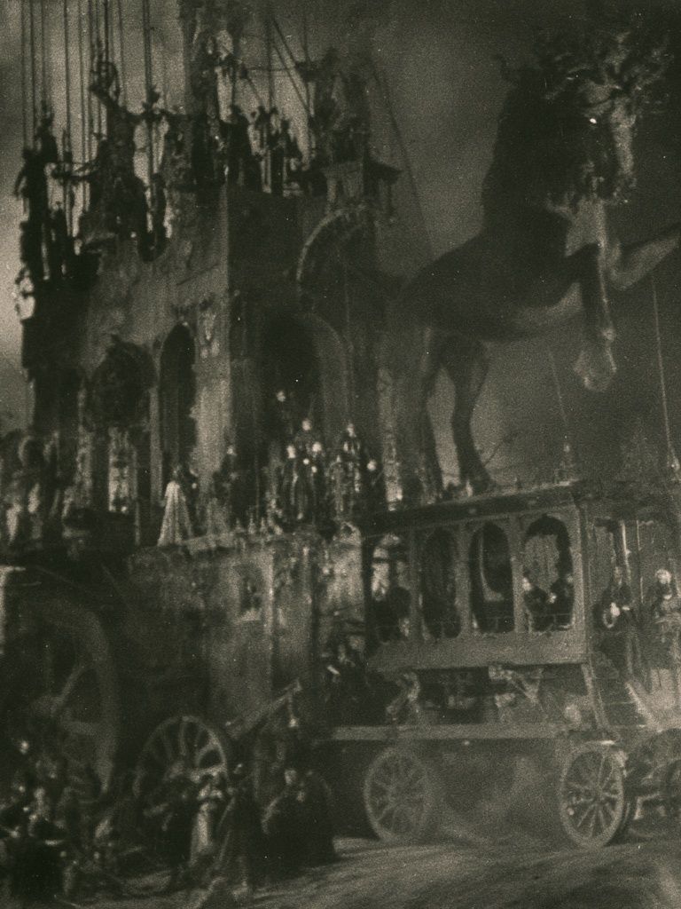Dark Gothic Castle Procession Print. poster detail